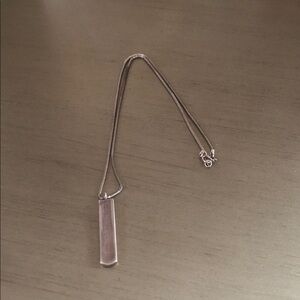 Tiffany & Co.Elegant Silver Bar Pendant Necklace